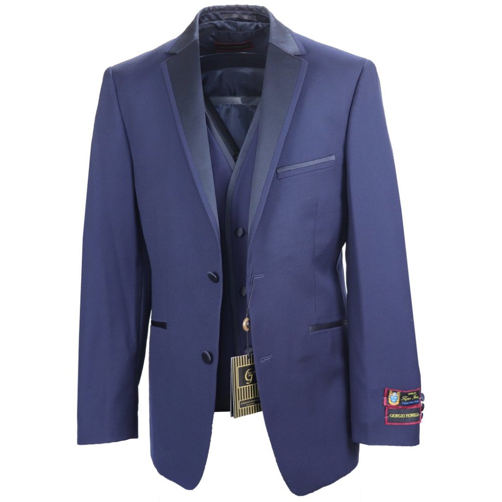 Giorgio Fiorelli Navy 3Pc 2-Button Tuxedo Size 38R